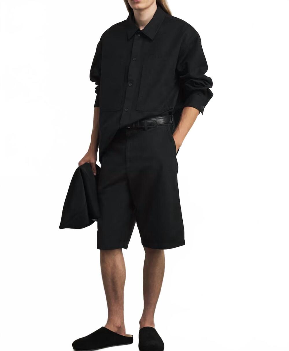 NEW AGOLDE cotton cosmo shorts in black